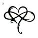 Yoone Love Heart Shape Wall Decor Hollow Wrought Iron Tear-resistant Hanging Decoration for Home