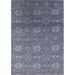 Ahgly Company Machine Washable Indoor Rectangle Industrial Modern Purple Navy Blue Area Rugs 7 x 10