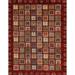 Ahgly Company Machine Washable Indoor Rectangle Abstract Rust Pink Area Rugs 6 x 9