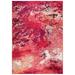 SAFAVIEH Madison Oscar Abstract Distressed Area Rug Red/Ivory 6 x 9