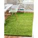 Unique Loom Solid Shag Rug Grass Green 8 x 11 Rectangle Solid Modern Perfect For Living Room Bed Room Dining Room Office