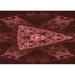 Ahgly Company Machine Washable Indoor Rectangle Transitional Fire Brick Red Area Rugs 5 x 8