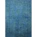 Ahgly Company Machine Washable Indoor Rectangle Industrial Modern Blue Ivy Blue Area Rugs 4 x 6
