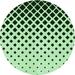 Ahgly Company Machine Washable Indoor Round Transitional Medium Forest Green Area Rugs 7 Round