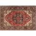 Ahgly Company Indoor Rectangle Traditional Saffron Red Persian Area Rugs 8 x 10