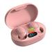 Acuvar Fully Wireless Bluetooth 5.0 Rechargeable iPX4 Water & Sweat Proof Earbud Headphones w Microphone Touch Controls Smart LCD Charging Case 3D Stereo Bass and Noise Cancelling (Pink)