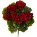 Nearly Natural Geranium Artificial Flower Bush UV Resistant Set of 4 (Indoor/Outdoor) Red