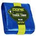 Core Tarps 30 ft. x 70 ft. 8 Mil Heavy Duty Polyethylene Tarp, Waterproof, Rip & Tear Proof Aluminum in Blue | 1 H x 30 W x 70 D in | Wayfair