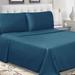 Latitude Run® Mitchell 300 Thread Count Standard Cotton Percale Sheet Set Cotton Percale in Blue/Navy | Full | Wayfair