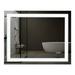 Ivy Bronx Modern Frameless Rectangular LED Lighted Bathroom Vanity Mirror w/ Defogger Metal | 32 H x 40 W x 1.4 D in | Wayfair