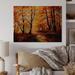 Millwood Pines Forest In Autumn - Traditional Wood Wall Art Panels - Natural Pine Wood in Brown/Orange/Yellow | 8 H x 12 W x 1 D in | Wayfair