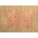 Green/Pink 72 x 48 x 0.35 in Area Rug - Bungalow Rose Oriental Machine Woven Wool/Area Rug in Pink/Beige/Green /Wool | Wayfair