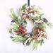 The Holiday Aisle® 26" Winter Christmas Front Door Wreath Wood/Twig in Brown/Green/Red | 26 H x 26 W x 6 D in | Wayfair