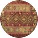 Brown/Green 96 x 96 x 0.35 in Area Rug - Union Rustic Eunia Geometric Machine Made Area Rug in Brown/Red/Green /Wool | Wayfair