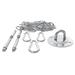 Arlmont & Co. Krutz Hammock Chain Hanging Kit Hardware Accessories Metal in Gray | 90.55 H x 1 W x 1 D in | Wayfair