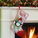 The Holiday Aisle® Jolly Penguin Personalized Stocking Polyester in Green/Red/White | 10 H x 16 W in | Wayfair CED2D3B41C0443478F221D9FA315F503