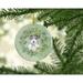 The Holiday Aisle® Jack Russell Terrier Wirehaired Christmas Round Hanging Figurine Ornament /Porcelain in Green | Wayfair