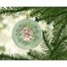 The Holiday Aisle® Dachshund Longhaired Christmas Round Hanging Figurine Ornament Ceramic/Porcelain in Green | 2.8 H x 2.8 W x 0.15 D in | Wayfair