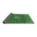 Black/Green 108 x 84 x 0.35 in Area Rug - Alcott Hill® Alcena Oriental Machine Woven Wool/Area Rug in Emerald Green/Black /Wool | Wayfair