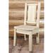 Loon Peak® Side Dining Chair w/ Laser Engraved Wolf Design, Ready To Finish Wood in Brown/Green | 38 H in | Wayfair