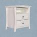 Red Barrel Studio® Bedside Table w/ One Open Top Plate, Modern Side Table w/ 2 Drawers Bedside Table Locker For Bedroom in White | Wayfair