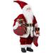 The Holiday Aisle® 17" Santa Claus Christmas Figurine Senta Figure Decoration, Leather | 18.1 H x 10.8 W x 5 D in | Wayfair