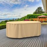 Arlmont & Co. Eduardo Outdoor Oval Patio Table Cover, Polyester in Brown | 28 H x 42 W x 60 D in | Wayfair 88DFCE05F13846C2902D0EA66C77CE5C