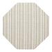 Gray 63 x 63 x 0.13 in Area Rug - Union Rustic Striped Machine Woven Indoor/Outdoor Area Rug in Light | 63 H x 63 W x 0.13 D in | Wayfair