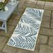 Green/White 72 x 24 x 0.13 in Area Rug - Bay Isle Home™ Rowdy Machine Woven Indoor/Outdoor Area Rug in Light Blue/White | Wayfair