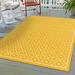 Yellow 120 x 94 x 0.13 in Area Rug - Union Rustic Geometric Machine Woven Indoor/Outdoor Area Rug in/White | 120 H x 94 W x 0.13 D in | Wayfair