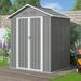 SYNGAR 6 x 4 Outdoor Metal Storage Shed Tools Storage Shed Galvanized Steel Garden Shed with Lockable Doors Outdoor Storage Shed for Backyard Patio Lawn D9098