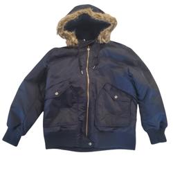 J. Crew Jackets & Coats | J. Crew Navy Puffer Jacket With Fur Trim Hood Women's Sizes Medium | Color: Blue | Size: M