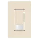 LUTRON MS-Z101-LA Occ/Vac Dimmer Snsr,Wall,Light Almond