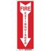 BRADY 85261 Fire Extinguisher Sign,14X3-1/2",FEXT