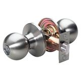 MASTER LOCK BA0115KA Knob Lockset,Ball Style,Satin Nickel