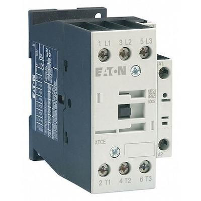 EATON XTCE025C10T IEC Magnetic Contactor, 3 Poles, 24 V AC, 25 A, Reversing: No