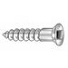 ZORO SELECT U51877.013.0100 Wood Screw, #6, 1 in, Plain 18-8 Stainless Steel