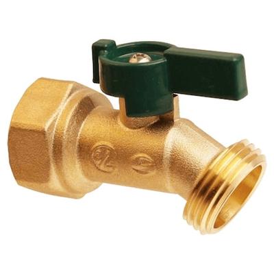 ZORO SELECT 6PDZ8 Hose Bibb,Quarter Turn,3/4In, Brass