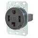 ZORO SELECT 9430FR Receptacle, 30 A Amps, 125/250V AC, Flush Mount, Single