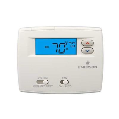 EMERSON 1F86EZ-0251 Blue Series 2 Thermostats, 1 H, 1 C, Hardwired/Battery,