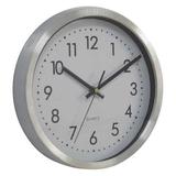 ZORO SELECT 48PD14 Quartz Clock,10 in. H,Silver