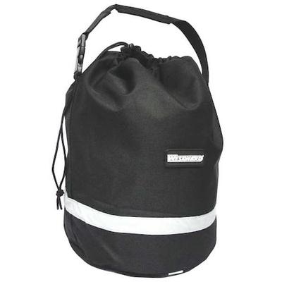 WESTWARD 25F579 Drawstring Bag, Black, Polyester, 1 Pockets