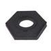 ZORO SELECT 03-731 Delineator Base, Rubber, 2 in H, 17 3/4 in L, 17 3/4 in W,