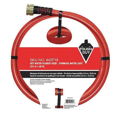 ZORO SELECT 442F18 50 ft L Hot Water Hose, 3/4 in Inside Dia, Coupled Assembly,