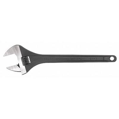 WESTWARD 31D019 Adj. Wrench,24",2-3/4" Cap.,Black
