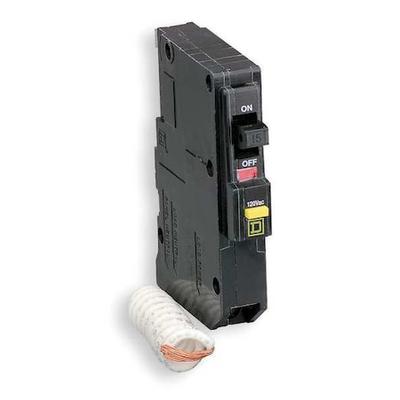 SQUARE D QO125GFI Miniature Circuit Breaker, QO Series, 25A, 1 Pole, 120V AC,
