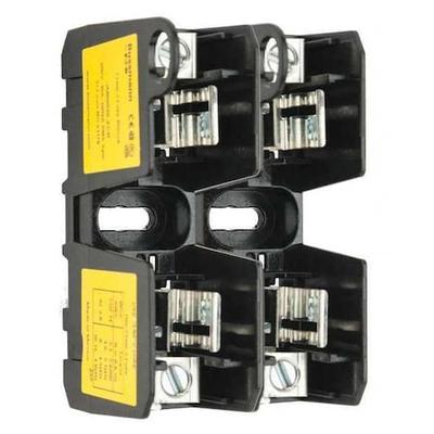 EATON BUSSMANN JM60030-2CR Open Fuse Block, 0 to 30A Amp Range, 600V AC/DC Volt