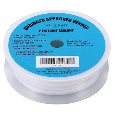ZORO SELECT 21TF47 PTFE Joint Sealant,1/4 x 50 Ft