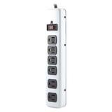 POWER FIRST 36864 Outlet Strip,6 Outlets,Beige,6 ft. Cord