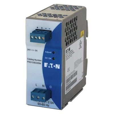 EATON PSG120E24RM AC to DC Power Supply, 100/240V AC, 120 W, 5 A, DIN Rail